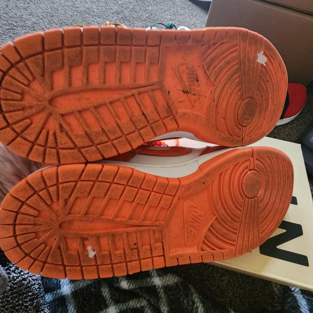 Nike Orange and White Sneakers - Picture 3 of 4